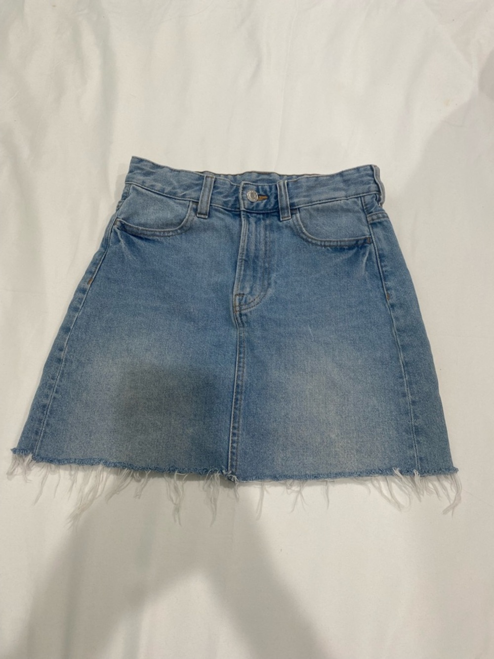 Classic Light Blue Denim Mini Skirt